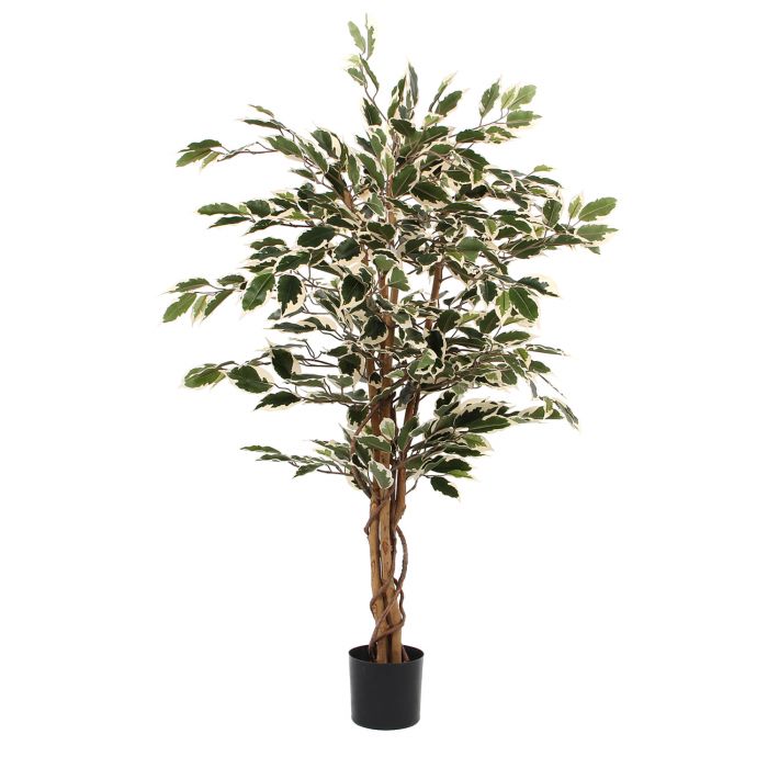 MICA DECORATIONS FICUS ARTIFICIAL PLANT - H110 X Ø70 CM - GREEN VARIEGATED