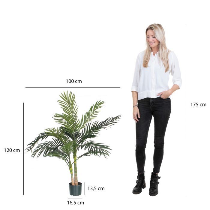 MICA DECORATIONS ARECA PALM ARTIFICIAL PLANT - H120 X Ø100 CM - GREEN