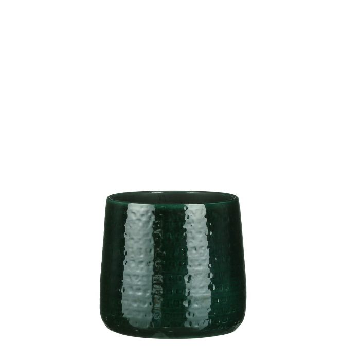 MICA DECORATIONS FLOYD PLANT POT - H21 X Ø24 CM - GREEN