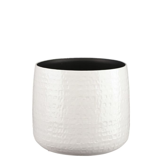 MICA DECORATIONS FLOYD PLANT POT - H23,5 X Ø28 CM - WHITE