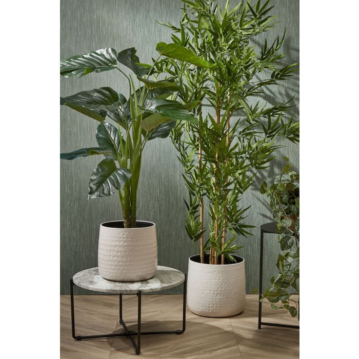 MICA DECORATIONS FLOYD PLANT POT - H23,5 X Ø28 CM - WHITE