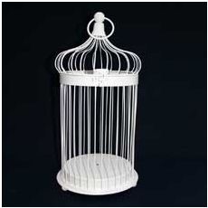 Bird Cage Candle Holder - Cream
